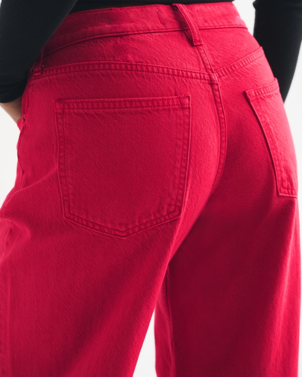 Curve Love Low Rise Ultra Loose Red Jean
