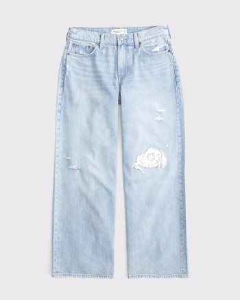 Low Rise Ultra Loose Crochet-Style Jean