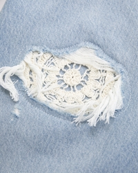Curve Love Low Rise Ultra Loose Crochet-Style Jean