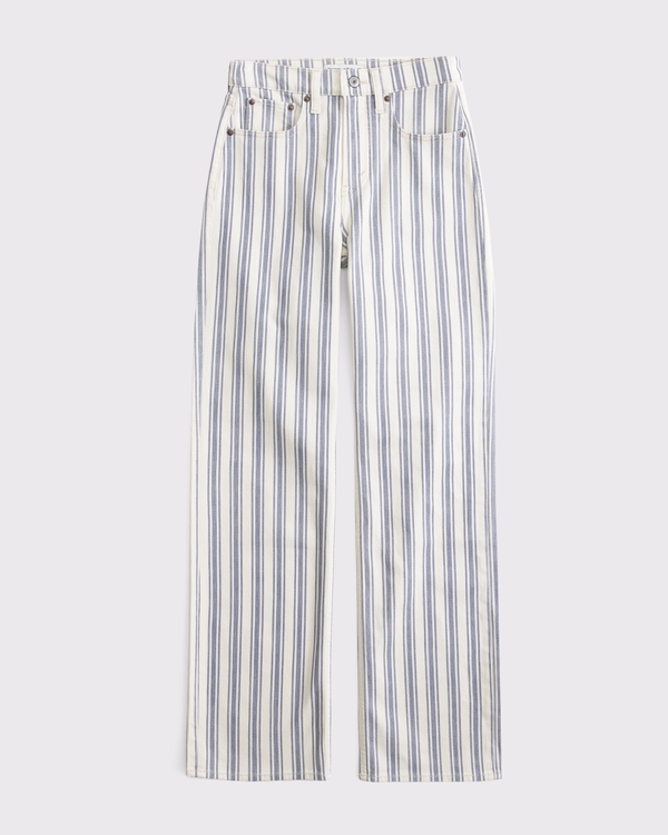 High Rise 90s Relaxed Striped Jean