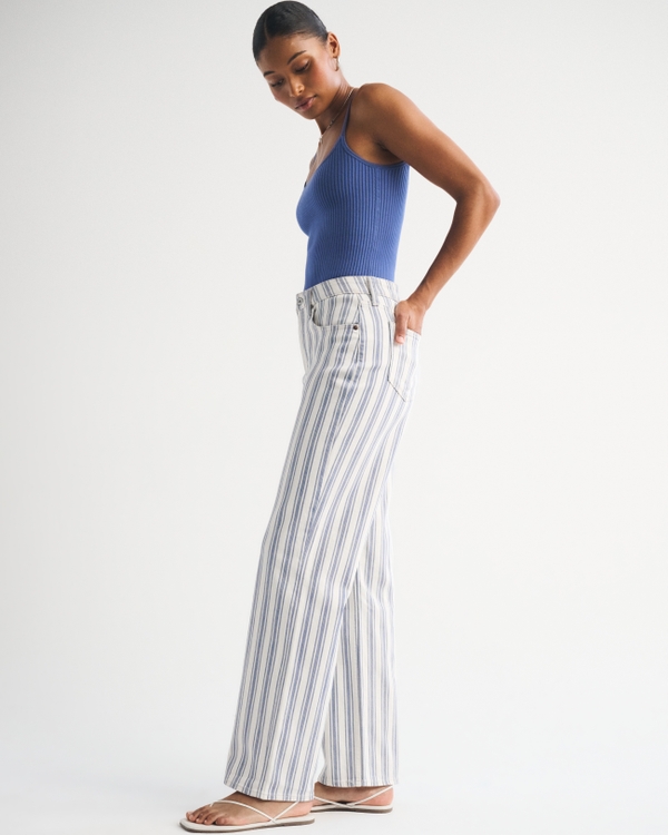 Curve Love High Rise 90s Relaxed Striped Jean
