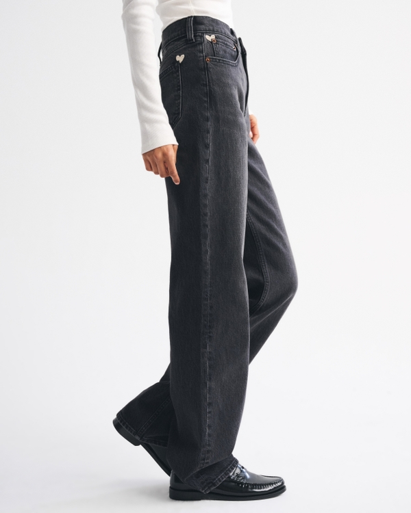 Women's High Rise 90s Relaxed Heart Embroidered Jean | Women's