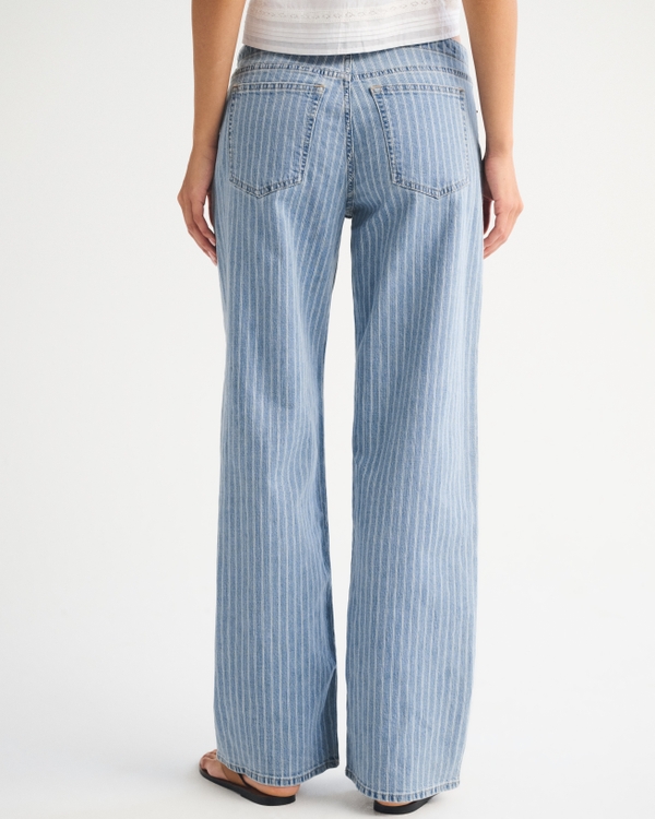 Linen-Blend Low Rise Ultra Loose Drawstring Jean