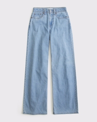 Linen-Blend Curve Love High Rise Wide Leg Jean