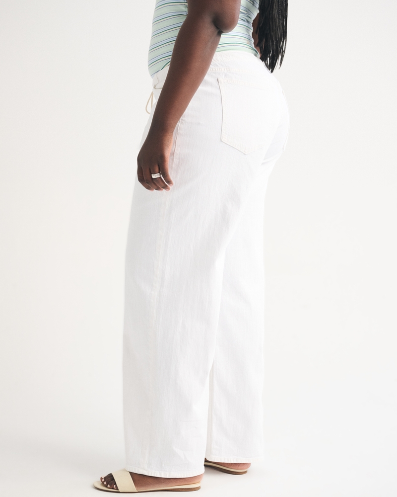 Curve Love Linen-Blend Low Rise Ultra Loose Drawstring Jean - thumbnail 10