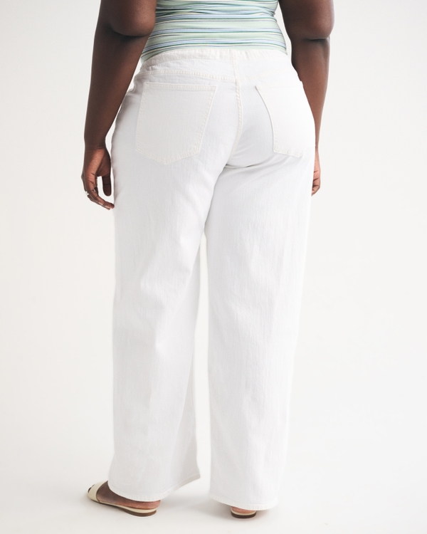 Women's Curve Love Linen-Blend Low Rise Ultra Loose Drawstring
