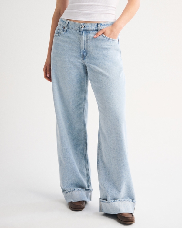 Curve Love Low Rise Ultra Loose Jean, Light Cuff view 2