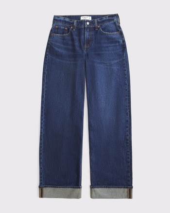 Curve Love Low Rise Ultra Loose Cuffed Hem Jean