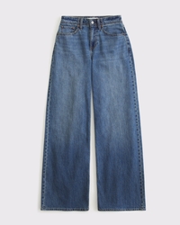 Curve Love High Rise Linen-Blend Wide Leg Jean