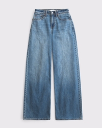 High Rise Linen-Blend Wide Leg Jean