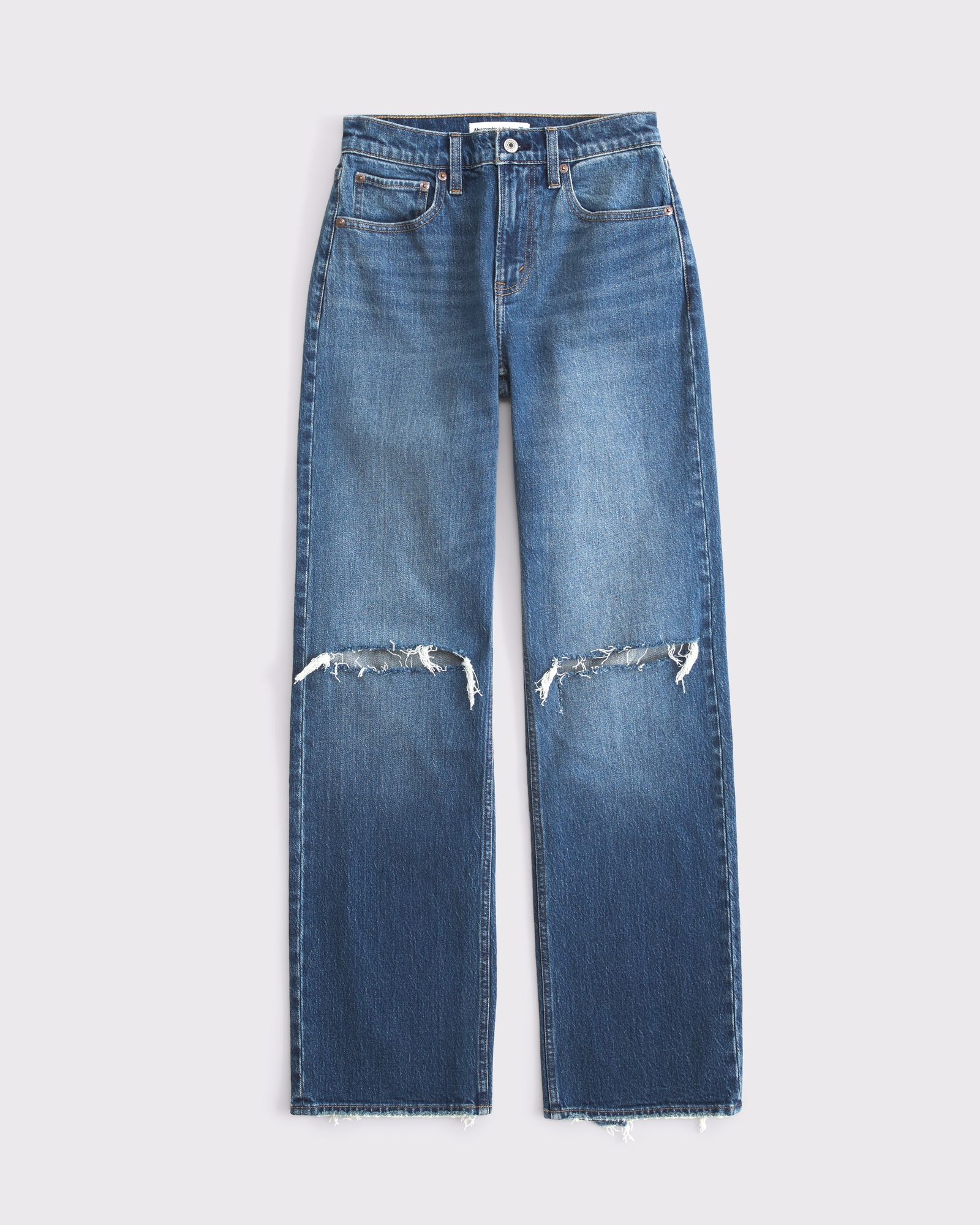 Curve Love High Rise 90s Relaxed Raw Hem Destroy Jean