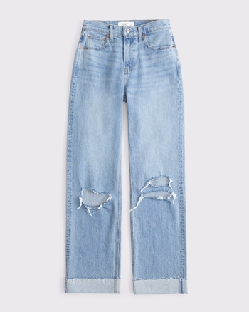 High Rise 90s Relaxed Cuffed Hem Jean