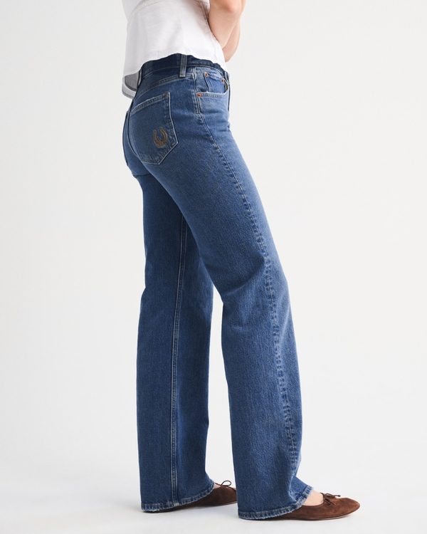 High Rise 90s Relaxed Horseshoe Embroidered Jean