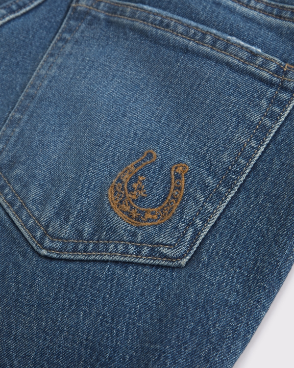 Curve Love High Rise 90s Relaxed Horseshoe Embroidered Jean, Medium Horseshoe Embroidery view 2