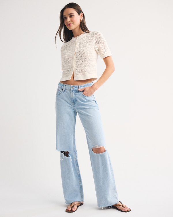 Low Rise Ultra Loose Jean, Light Wash view 1