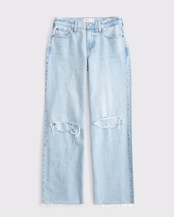 Curve Love Low Rise Ultra Loose Raw Hem Jean