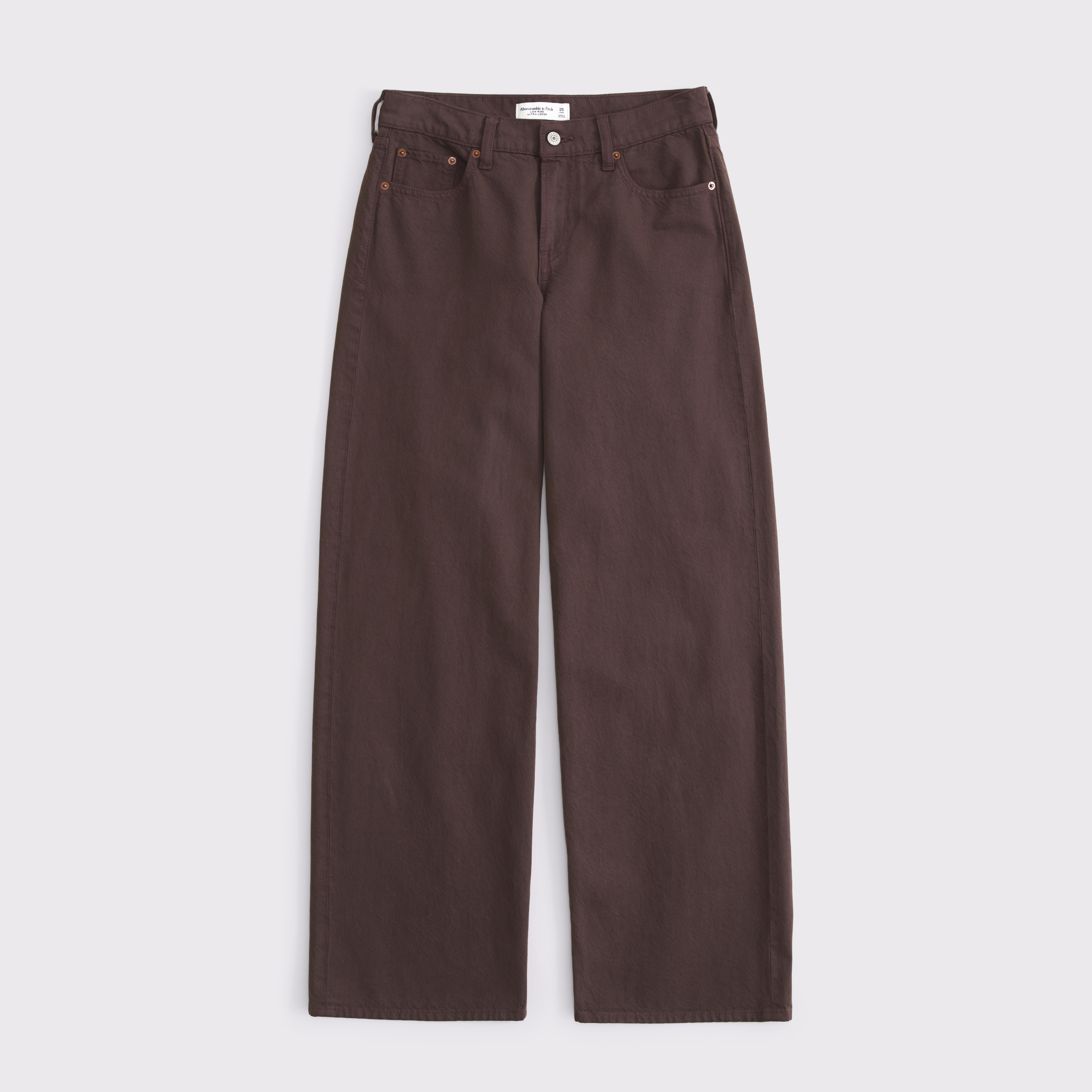 Abercrombie & Fitch Low Rise Ultra Loose Jean In Brown