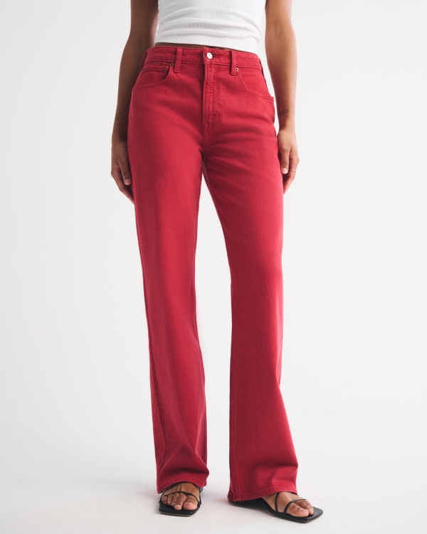 Curve Love High Rise 90s Relaxed Red Jean