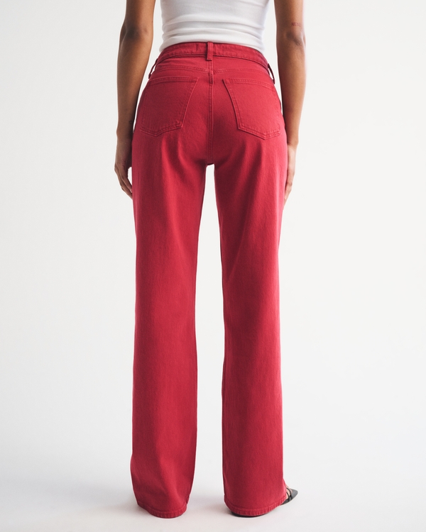 Curve Love High Rise 90s Relaxed Red Jean