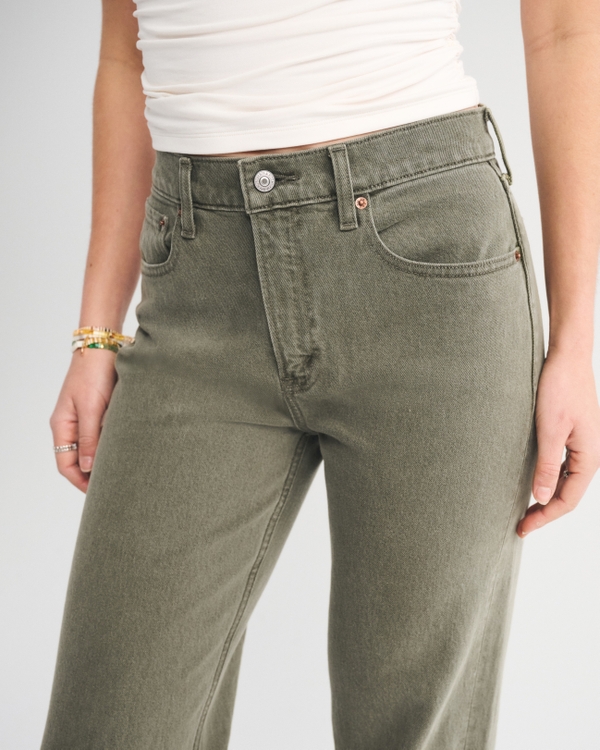 Women's High Rise 90s Relaxed Olive Jean | Women's Clearance