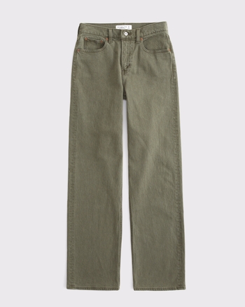 High Rise 90s Relaxed Olive Jean