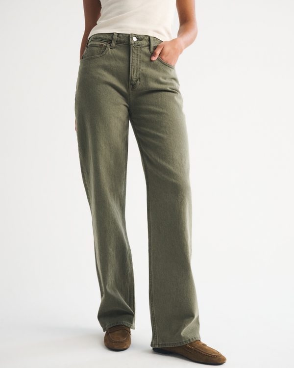 Curve Love High Rise 90s Relaxed Olive Jean