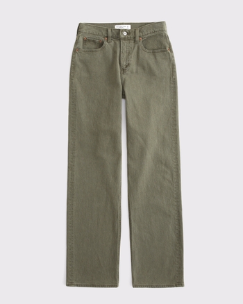 Curve Love High Rise 90s Relaxed Olive Jean from Abercrombie & Fitch - $59.99