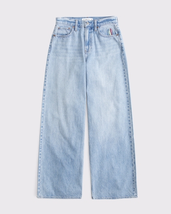 High Rise Wide Leg Fish Embroidered Jean