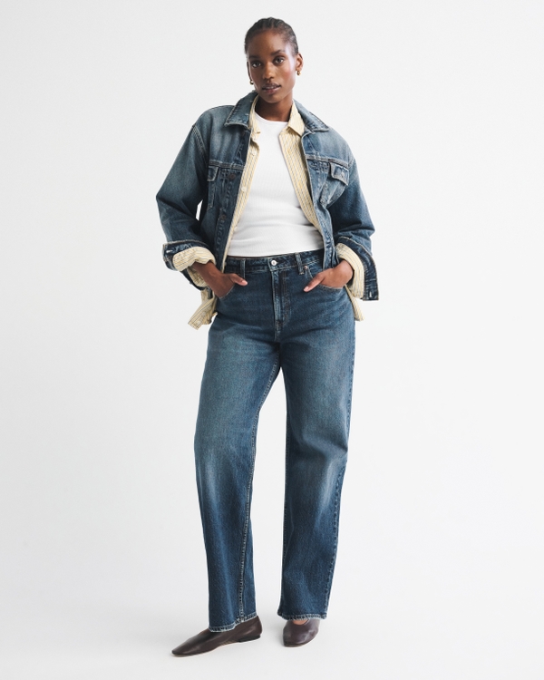 Curve Love High Rise 90s Relaxed Jean, Dark view 1