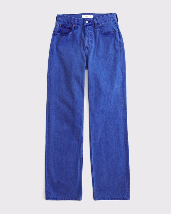 High Rise 90s Relaxed Cobalt Jean