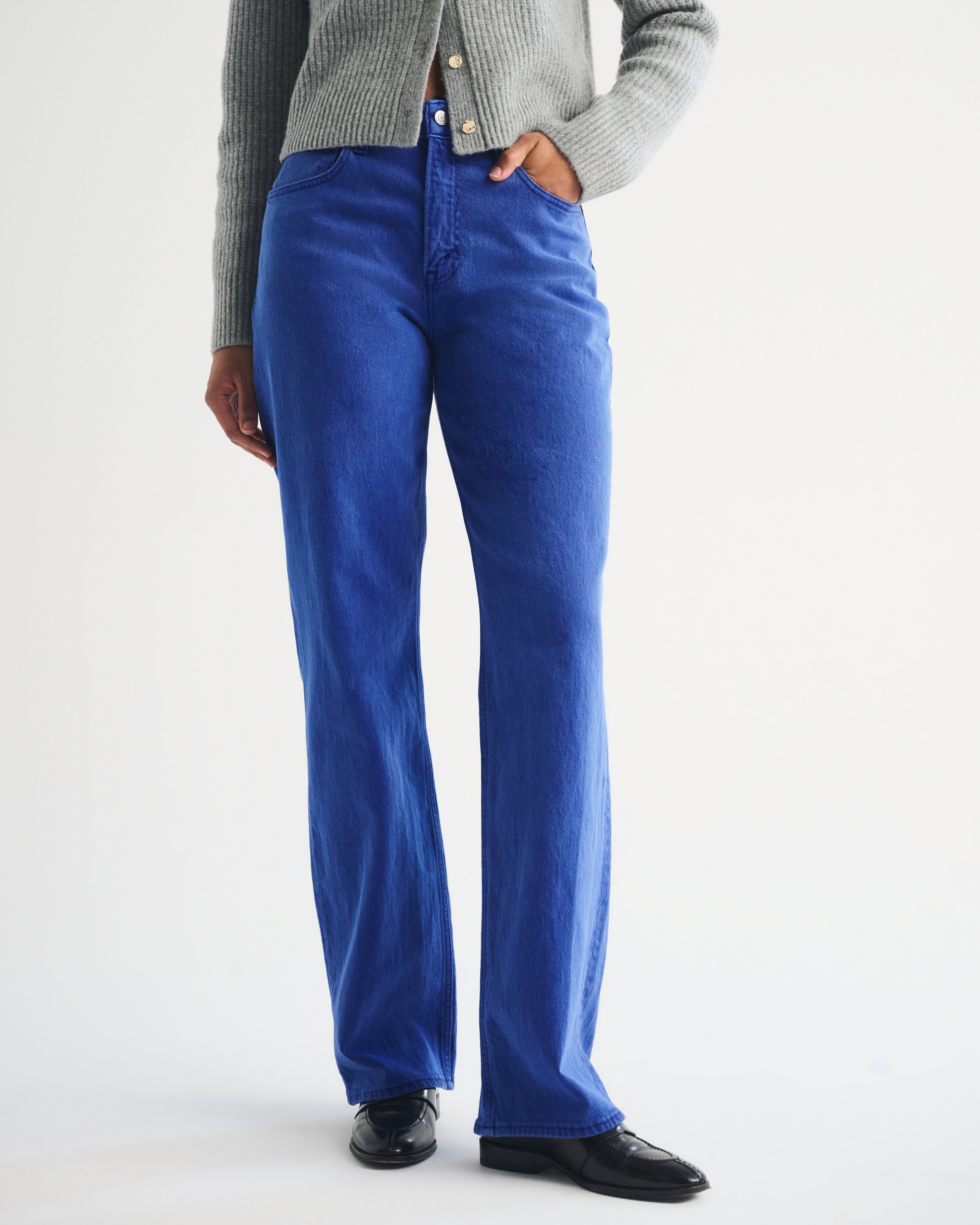 Женские джинсы Abercrombie & Fitch Curve Love High Rise 90s Relaxed Cobalt Jean — фото 3
