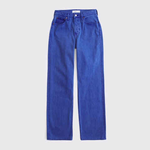 Женские джинсы Abercrombie & Fitch Curve Love High Rise 90s Relaxed Cobalt Jean