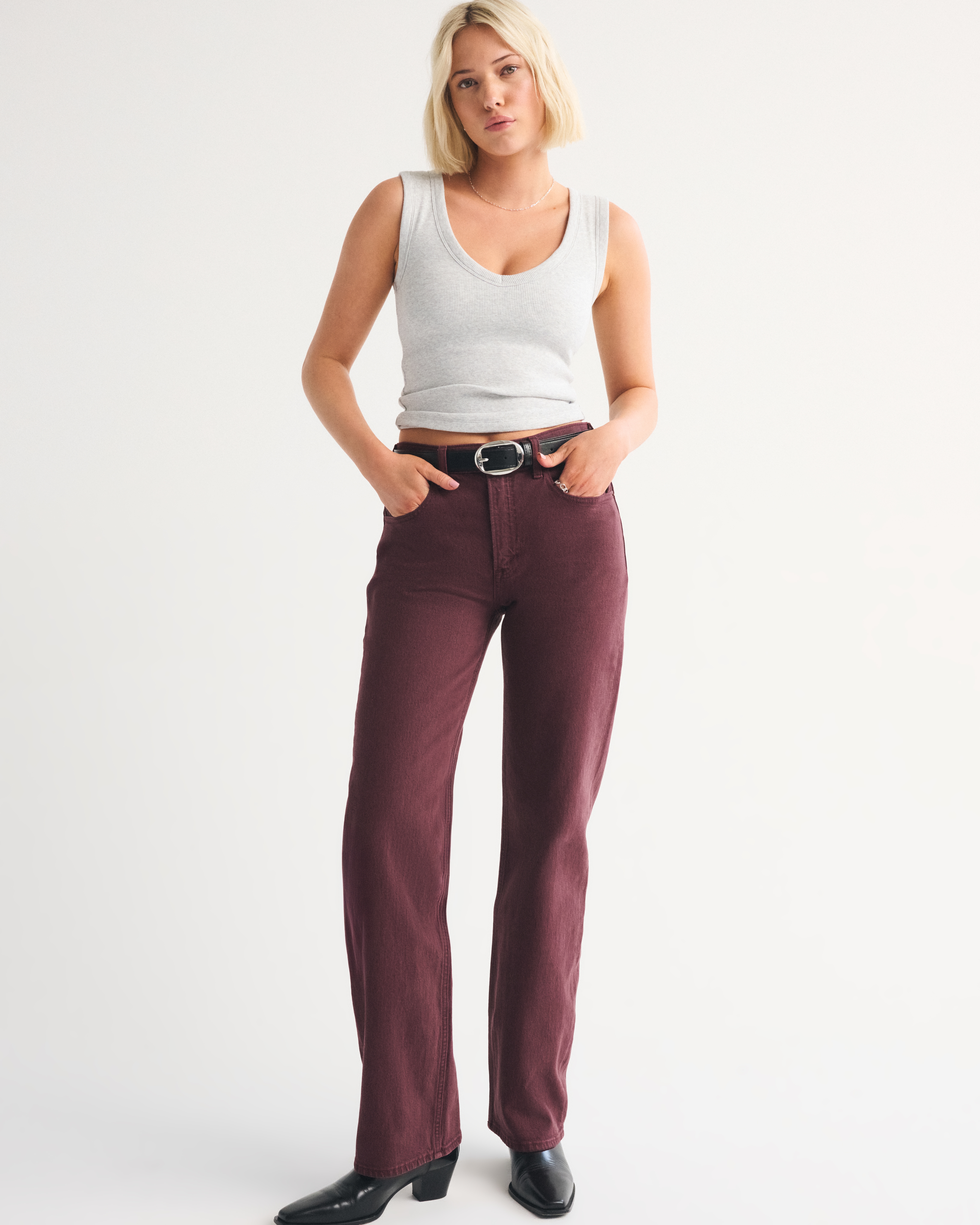 Женские джинсы Abercrombie & Fitch High Rise 90s Relaxed Cobalt Jean — фото 3
