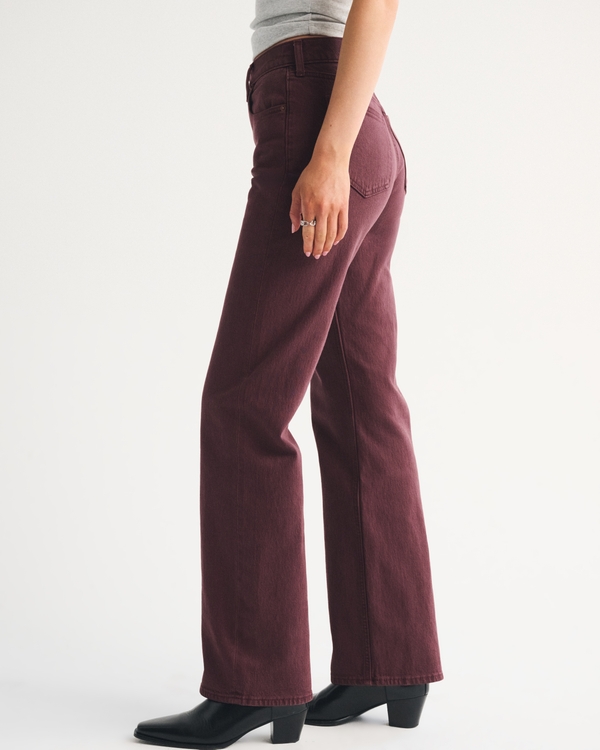High Rise 90s Relaxed Burgundy Jean