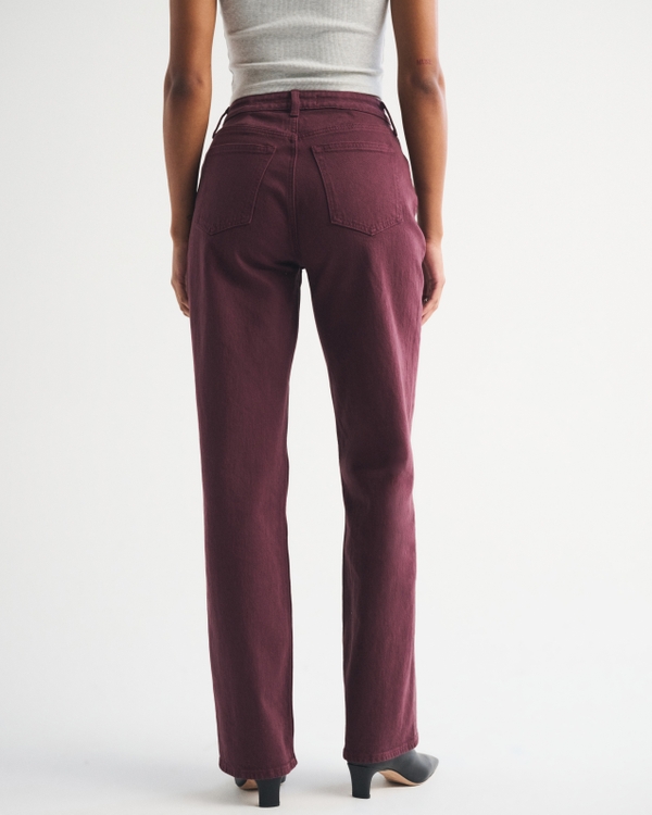 Curve Love High Rise 90s Relaxed Burgundy Jean