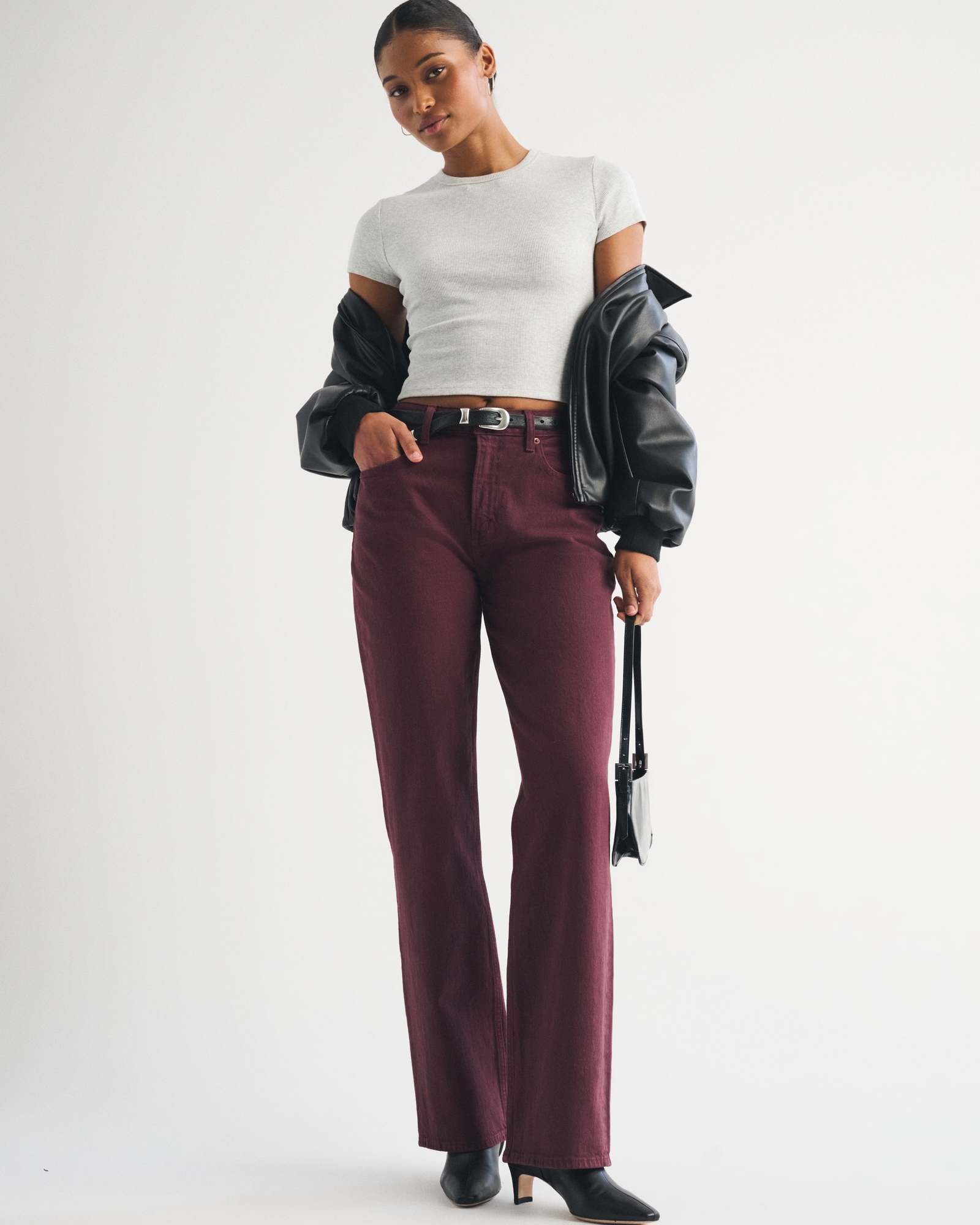 Curve Love High Rise 90s Relaxed Red Jean