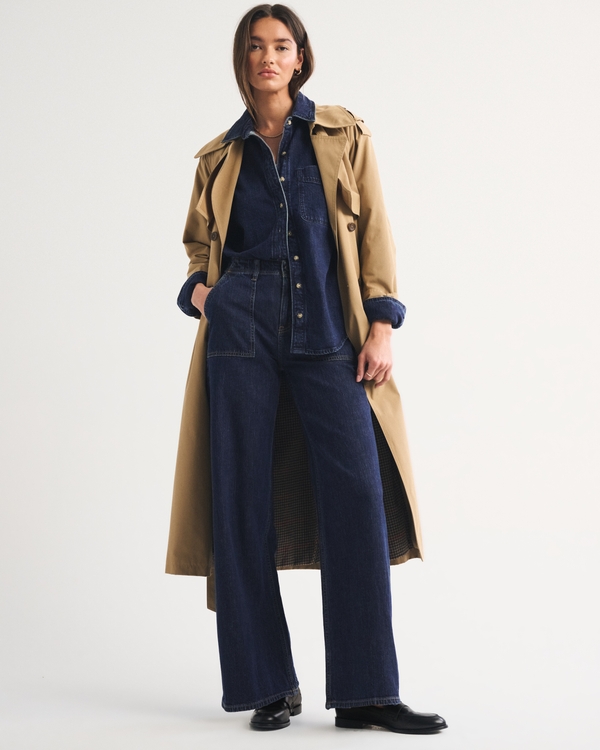 High Rise Wide Leg Jean, Dark view 1