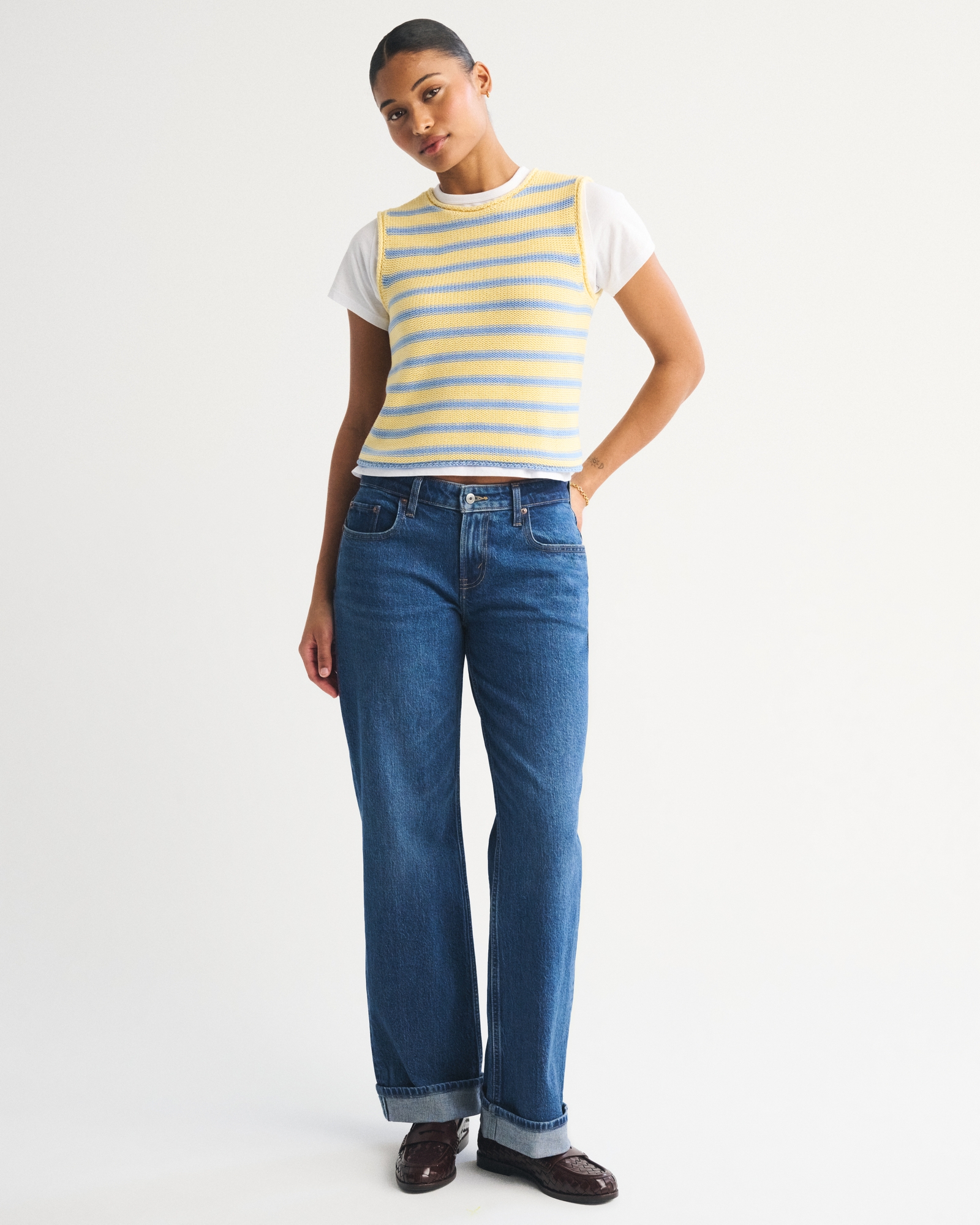 Curve Love Low Rise 90s Relaxed Cuffed Hem Jean