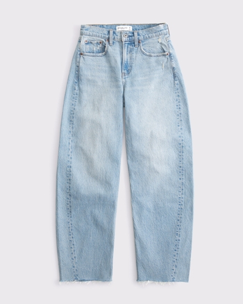 High Rise Barrel Jean from Abercrombie & Fitch - $90