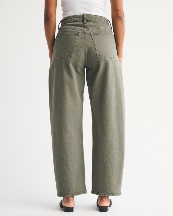 Curve Love High Rise Barrel Olive Jean