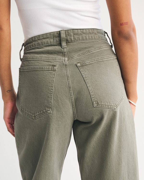 Curve Love High Rise Barrel Olive Jean