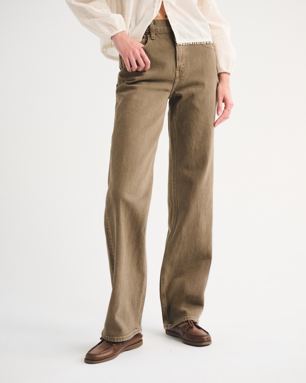 High Rise 90s Relaxed Brown Jean, Light Brown view 2
