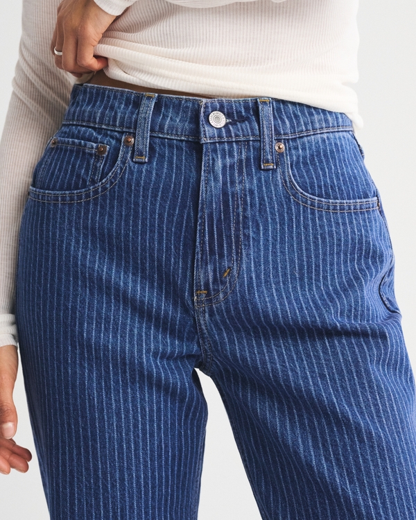 High Rise 90s Relaxed Striped Jean