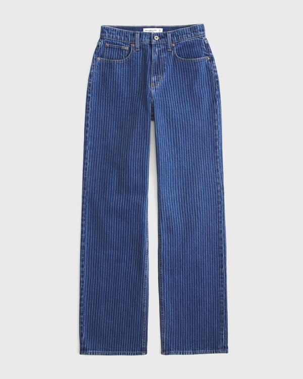 Curve Love High Rise 90s Relaxed Striped Jean