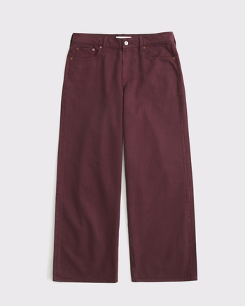 Low Rise Ultra Loose Burgundy Jean