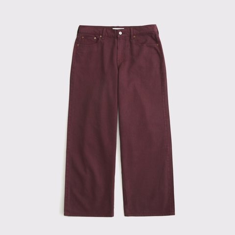 Женские джинсы Abercrombie & Fitch Curve Love Low Rise Ultra Loose Brown Jean