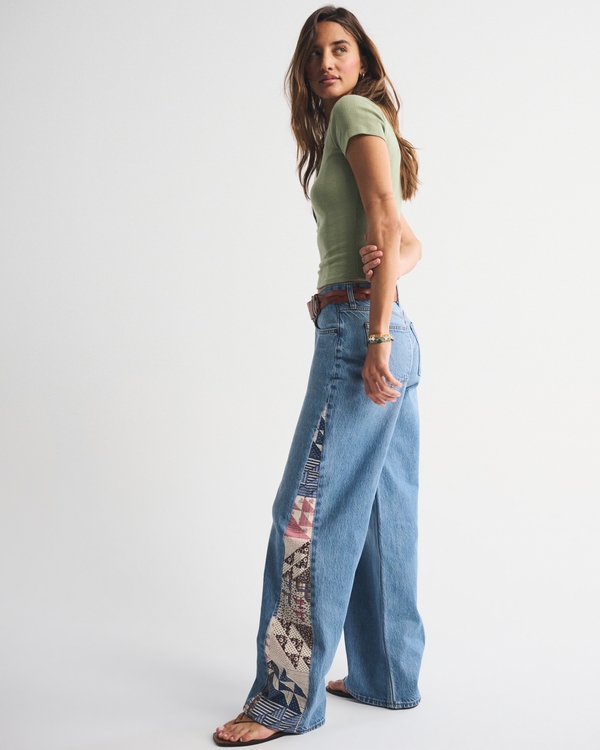 Low Rise Ultra Loose Quilted Jean