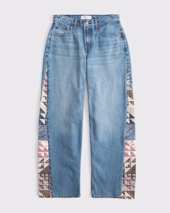 Curve Love Low Rise Ultra Loose Quilted Jean from Abercrombie & Fitch - $69.99