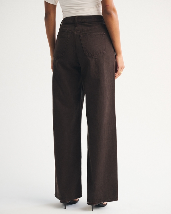 Curve Love High Rise Wide Leg Brown Jean