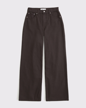 Curve Love High Rise Wide Leg Brown Jean from Abercrombie & Fitch - $69.99
